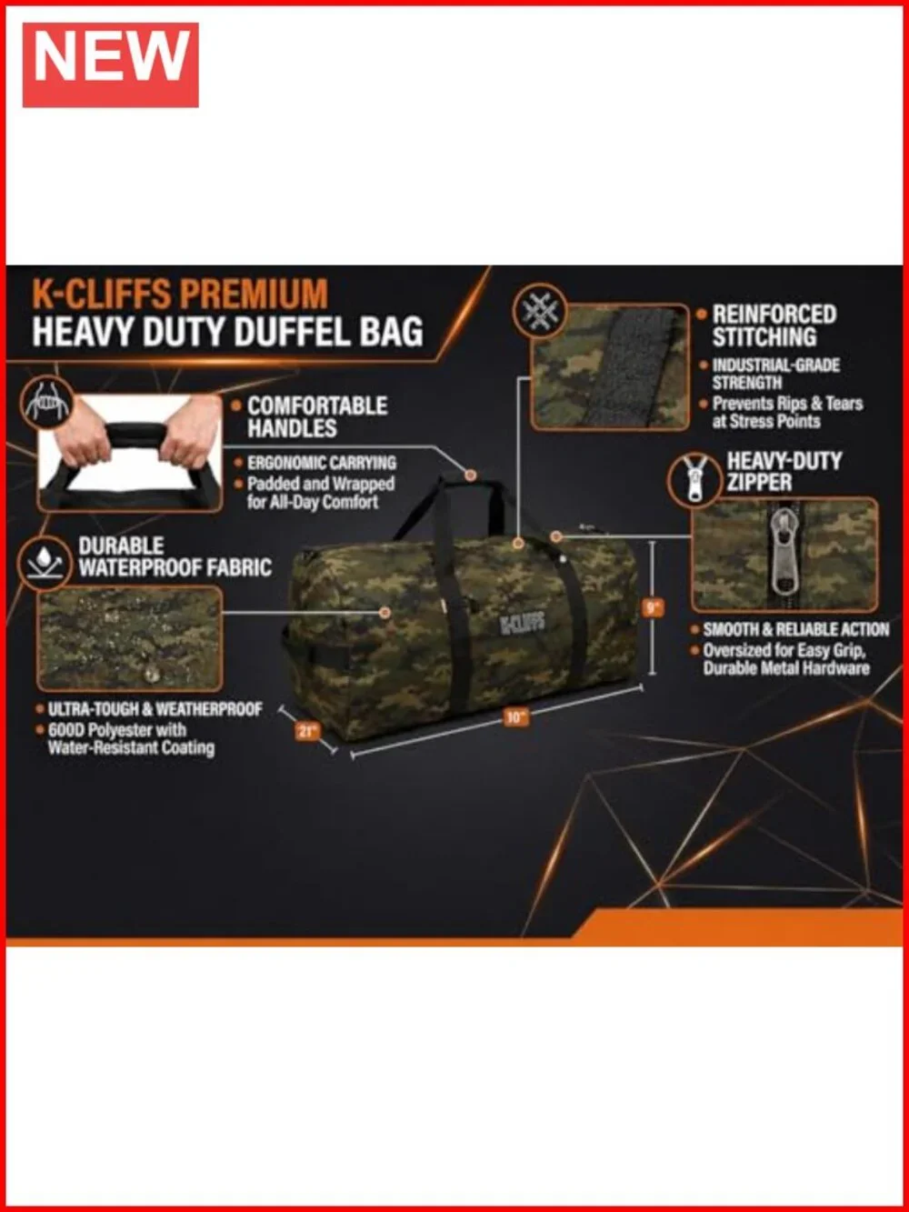 Heavy Duty Cargo Duffel Large Sport Gear Drum Set Equipment Hardware Travel Bag